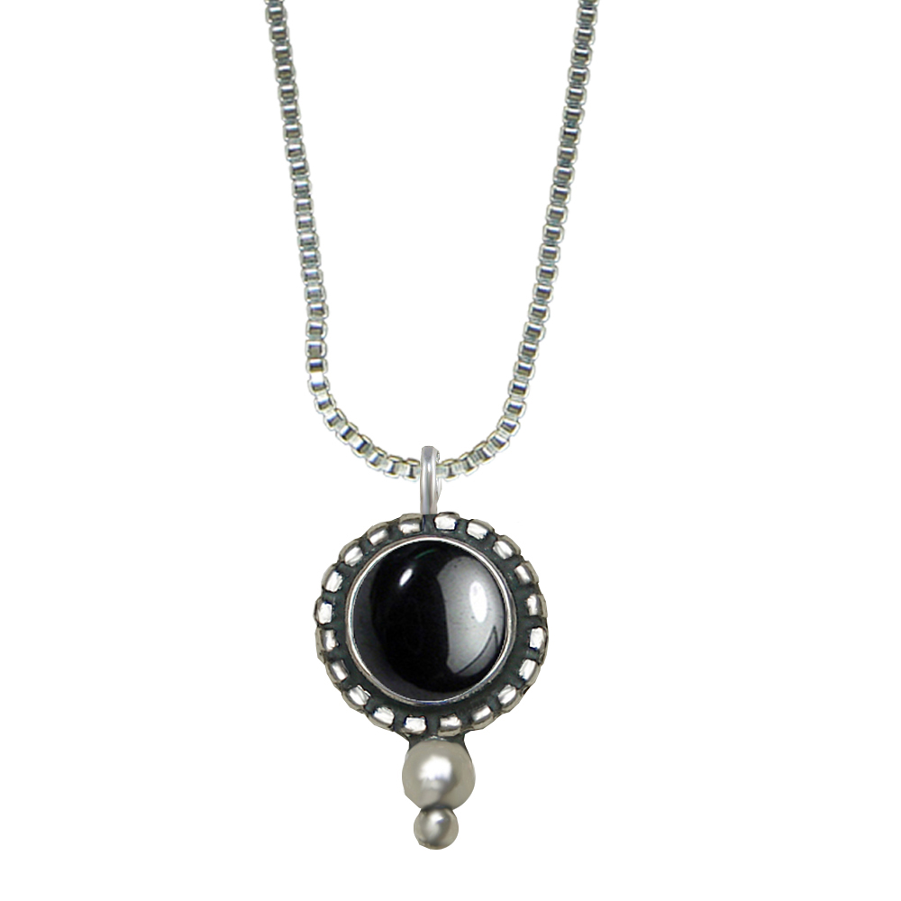 Sterling Silver Little Hematite Pendant Necklace